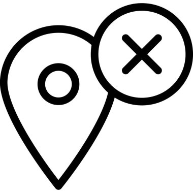 harita pin konumu simgesi ana hat biçiminde