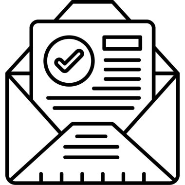 Mesaj var. Web simgesi basit illüstrasyon