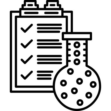 kontrol listesi test tübü simgesi