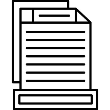 Kağıt belgeleri simgesi, özet biçimi