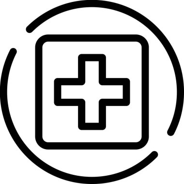 Hastane Simgesi Vektör İllüstrasyonu