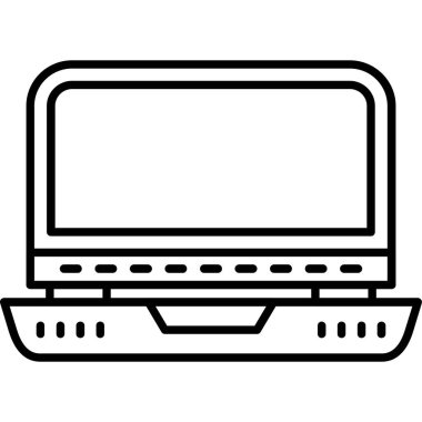 Laptop simgesi olan bilgisayar ekranı. beyaz arkaplanda izole edilmiş web tasarımı için tablet pc vektör simgesi ile dizüstü bilgisayar ekranı