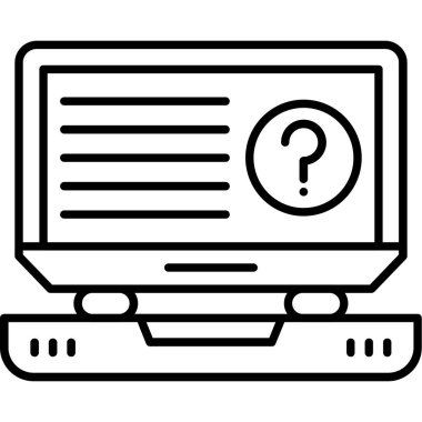 dizüstü bilgisayar ve soru işareti, özet biçimi