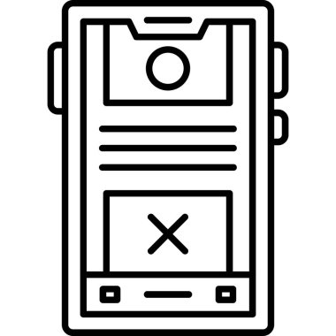 Hareket eden telefon simgesi, anahat stili