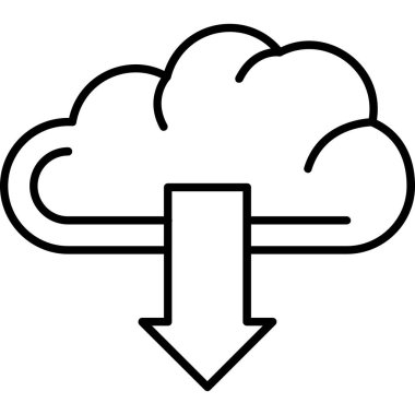 bulut indirme biçimi simgesi