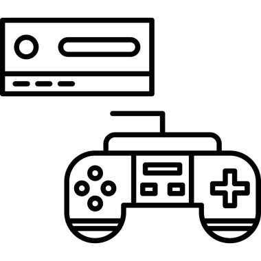 Oyun konsolu simgesi, anahat stili