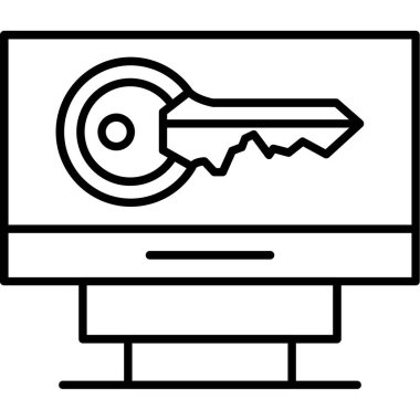 Bilgisayar Anahtarı. Vektör illüstrasyonu