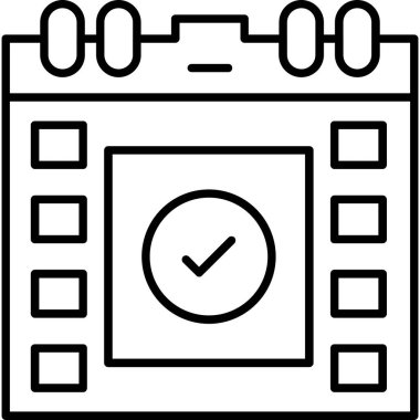 tarih simgesi, vektör illüstrasyonu