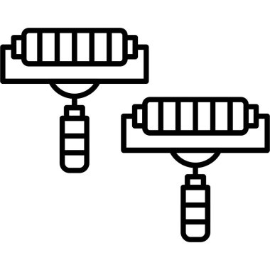İp simgesine sahip iki bayrak, taslak biçimi