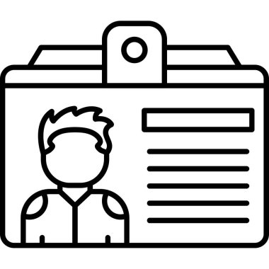 Çalışan simgesi. Web için iş vektörü simgesinin özet çizimi