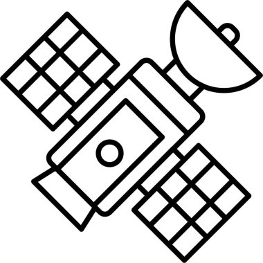 uydu anten simgesi. Beyaz arkaplanda izole edilmiş web tasarımı için uydu uydu vektör simgesi