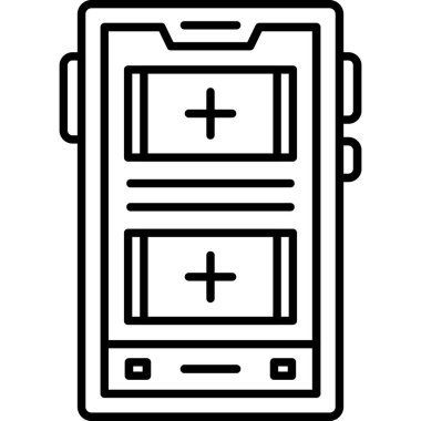 Hareket eden telefon simgesi, anahat stili