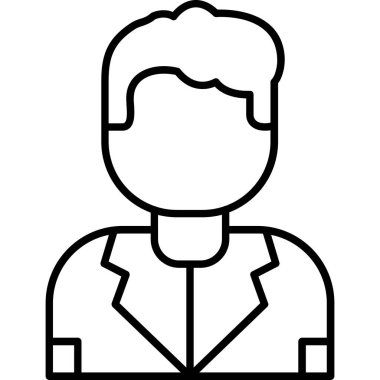 Yönetici vektör ince çizgi simgesi