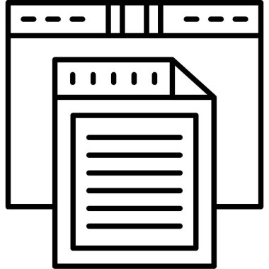 Gazete simgesi, vektör illüstrasyonu