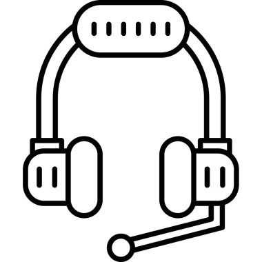 Kulaklık. Web simgesi basit illüstrasyon