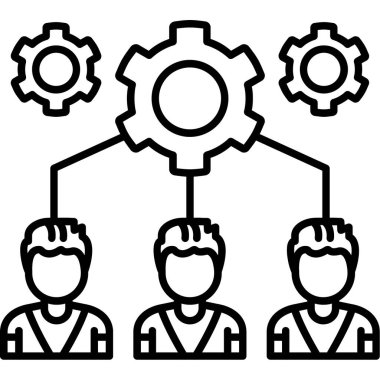 takım işbirliği simgesi, vektör illüstrasyonu