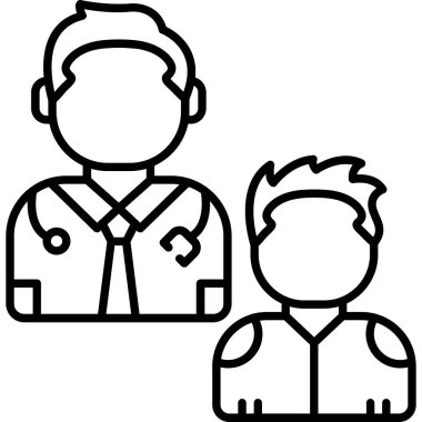 iş dünyası takım lideri simgesi ana hatları biçiminde