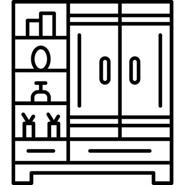 oda içi simgesi, vektör illüstrasyonu
