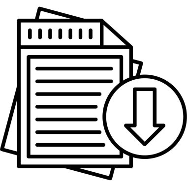 Belge. Web simgesi basit illüstrasyon