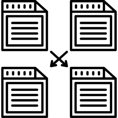 Veri Depolama simgesi, vektör illüstrasyonu