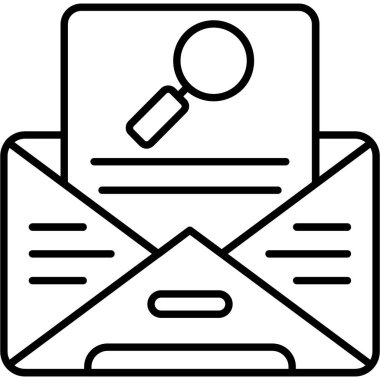 zarf e- posta simgesi vektör illüstrasyonu