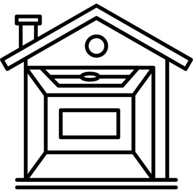 ev inşa simgesi ana hatları biçiminde