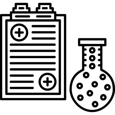 DNA analizi vektör simgesi içeren test tüpü