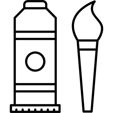 boya silindiri vektör illüstrasyonu