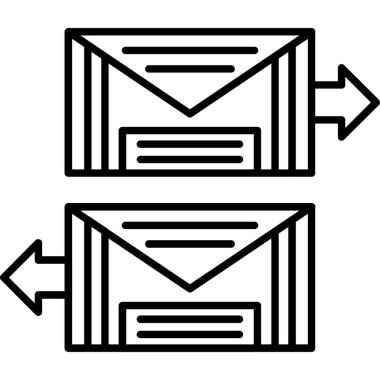 e- posta ve e- posta simgesi vektör illüstrasyonu