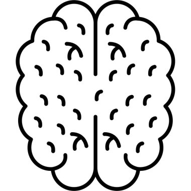 beyin ikonu vektör illüstrasyonu