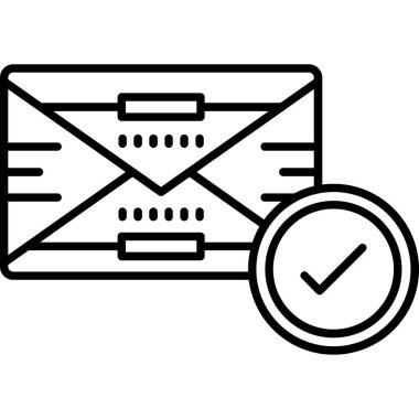 posta zarfı e- posta simgesi ana hat biçiminde