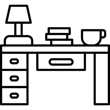 masa simgesi vektör illüstrasyonu