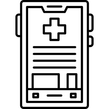 Tıbbi ve sağlık çizgisi ikonu. vektör illüstrasyonu