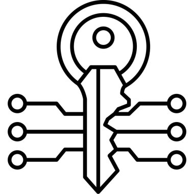 Anahtar. Web simgesi basit illüstrasyon