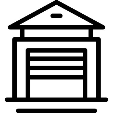 Bina. Web simgesi basit illüstrasyon