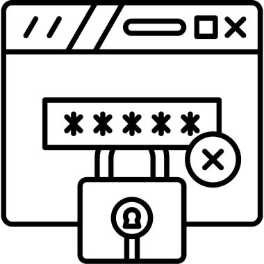 Giriş kilidi simgesi. Beyaz arkaplanda izole edilmiş web tasarımı için güvenlik parola vektörü simgesi