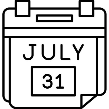 Temmuz 25 tarih simgesi tasarımı