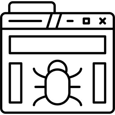 hata böceği simgesi ana hatlar biçiminde