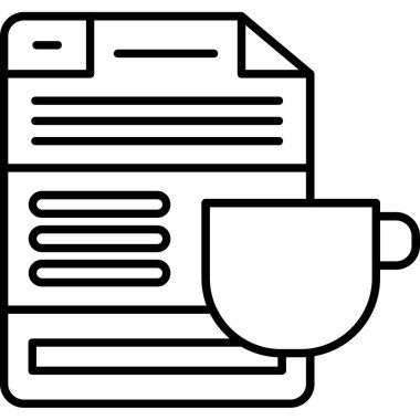 çay fincanı simgesi, vektör tasarımı