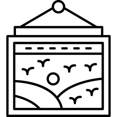 Takvim simgesini, anahat stili