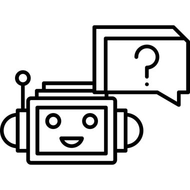 bilgisayar sohbet simgesi, vektör illüstrasyonu