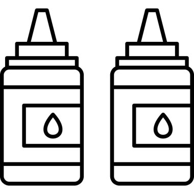 su şişesi simge vektör çizim