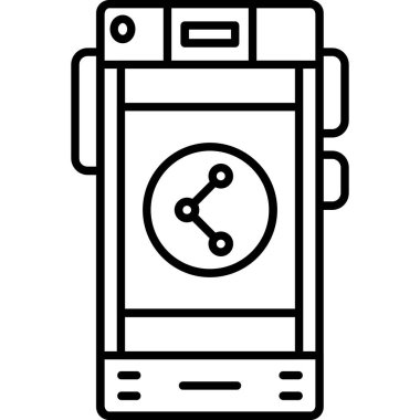 Akıllı saat simgesi ana hat vektörü. Akıllı saat. İzle