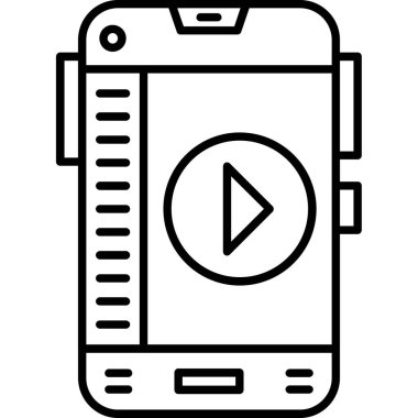 mobil kamera simgesi, basit vektör illüstrasyonu