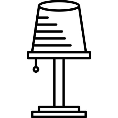 Lamba simgesi beyaz arkaplanda izole edildi, vektör illüstrasyonu