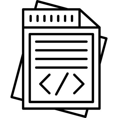 Taslak biçiminde kodlama programlama simgesi