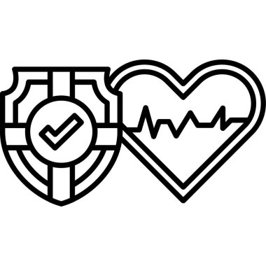 kalp atış hızı ikonu, özet biçimi