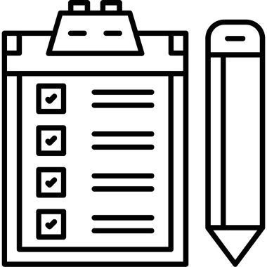 kontrol listesi vektör simgesi