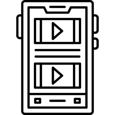 Akıllı telefon. Web simgesi basit illüstrasyon