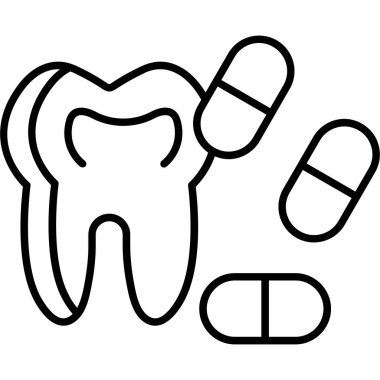 Diş bakımı simgesi, dış hat biçimi